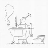 MillyMac Studio~Xmas Kiwi~ BBQ time~ preprinted linen stitchery  & NZ Fat Quarter