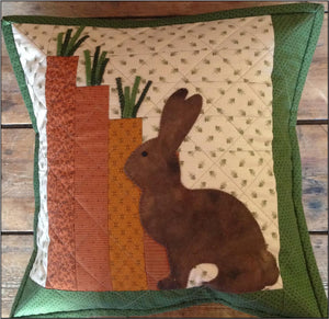 Farmhouse Threads - "March Bunny Garden" cushion pattern