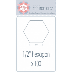 Hugs'n Kisses~ EPP Iron-Ons ~1/2 inch Hexie x 100 pack