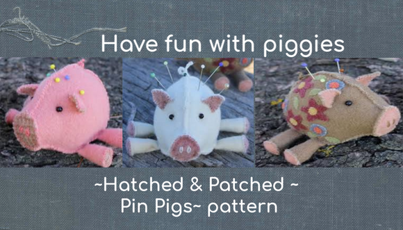 Hatched & Patched ~ Pin Pigs~ pattern