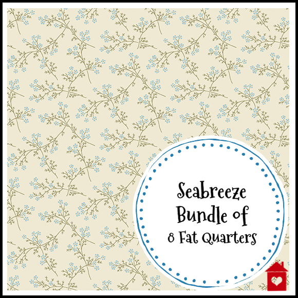 Laundry Basket Quilts Seabreeze~ Bundle of 8 Fat Quarters