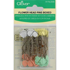 Clover Flower Head Pins~0.7 x L54mm x 100, multi coloured
