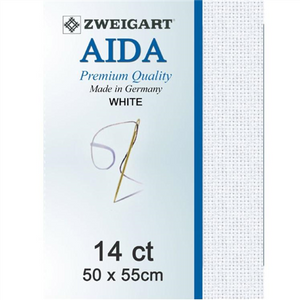 Aida~white~14ct 50 x 55 cm~