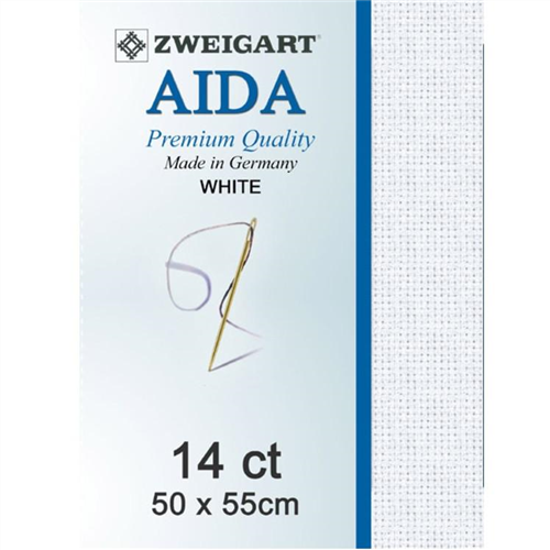 Aida~white~14ct 50 x 55 cm~