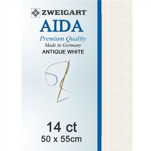 Aida~antique white~14ct 50 x 55 cm~